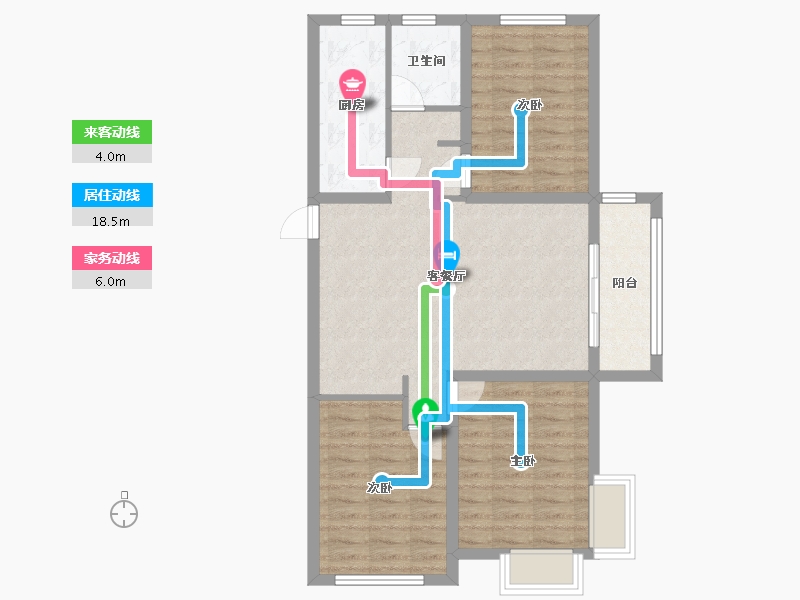 河北省-沧州市-世纪福邸-91.44-户型库-动静线