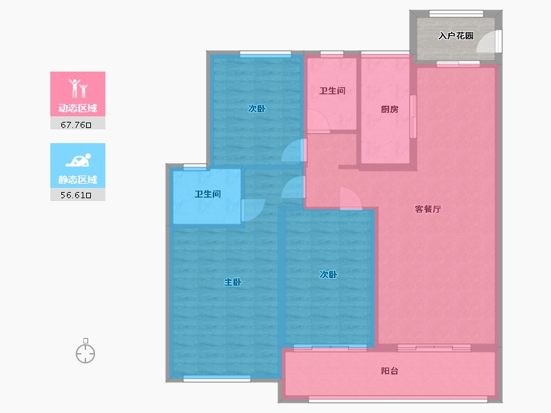 山东省-菏泽市-甲第壹号-116.80-户型库-动静分区