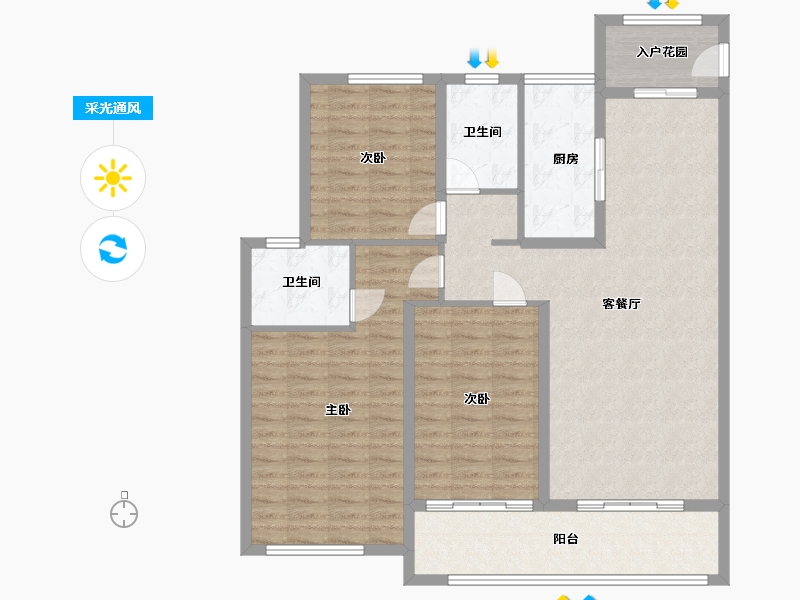 山东省-菏泽市-甲第壹号-116.80-户型库-采光通风