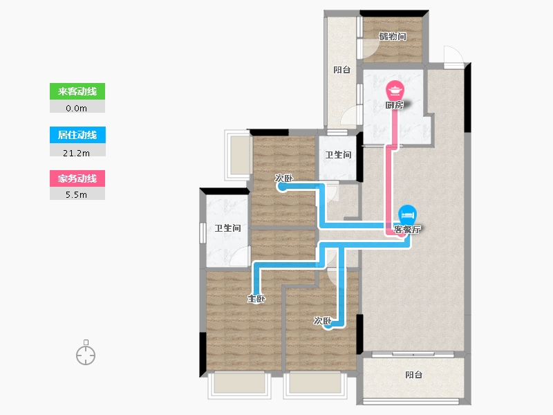 广东省-广州市-慧源山庄-103.50-户型库-动静线