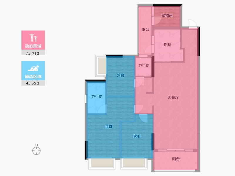 广东省-广州市-慧源山庄-103.50-户型库-动静分区