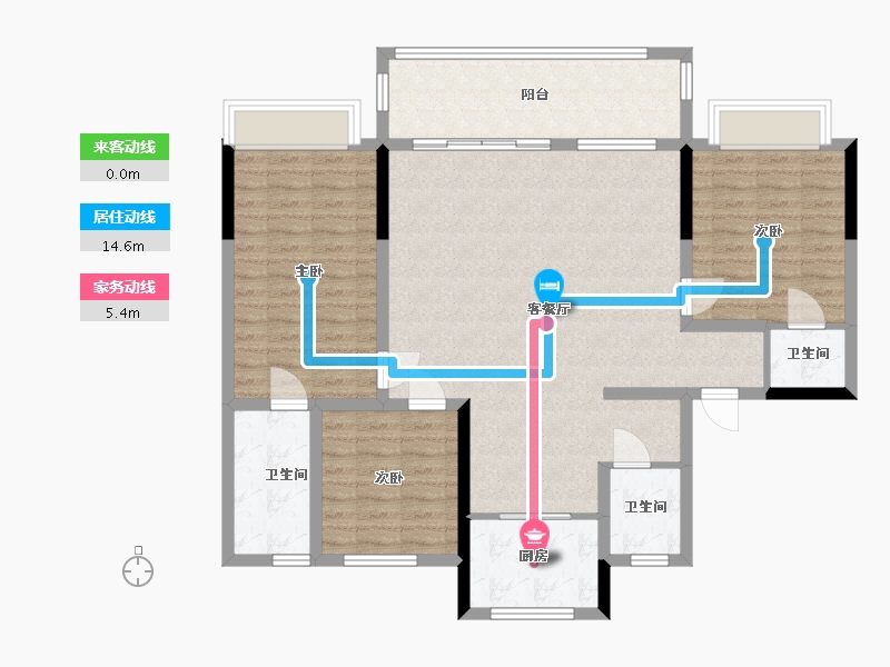 河南省-南阳市-景硕滨河府-109.66-户型库-动静线