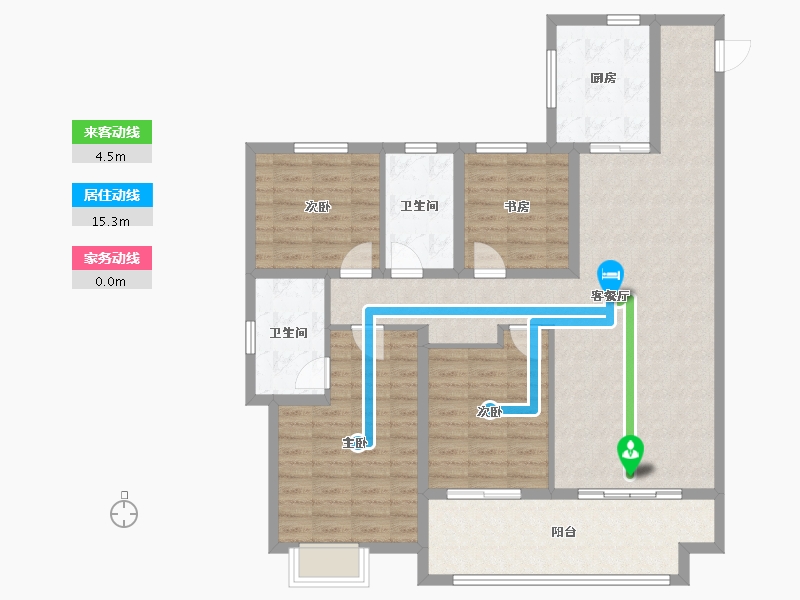 山东省-潍坊市-新力帝泊湾-115.00-户型库-动静线