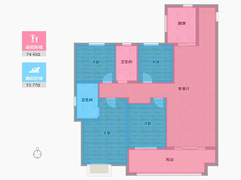 山东省-潍坊市-新力帝泊湾-115.00-户型库-动静分区