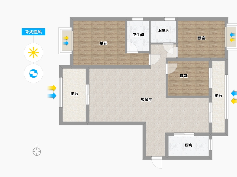 福建省-厦门市-渐美村安居-99.20-户型库-采光通风