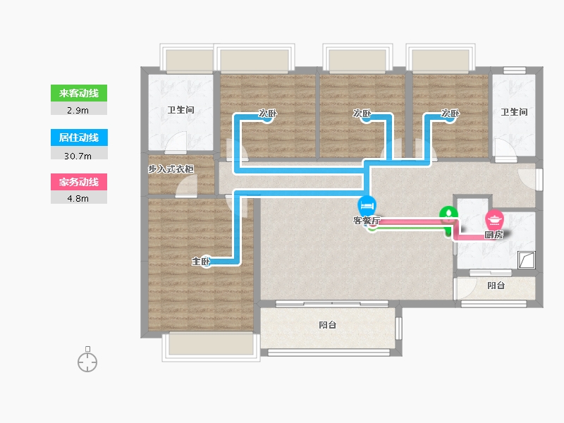 广东省-东莞市-万科金域松湖-120.00-户型库-动静线