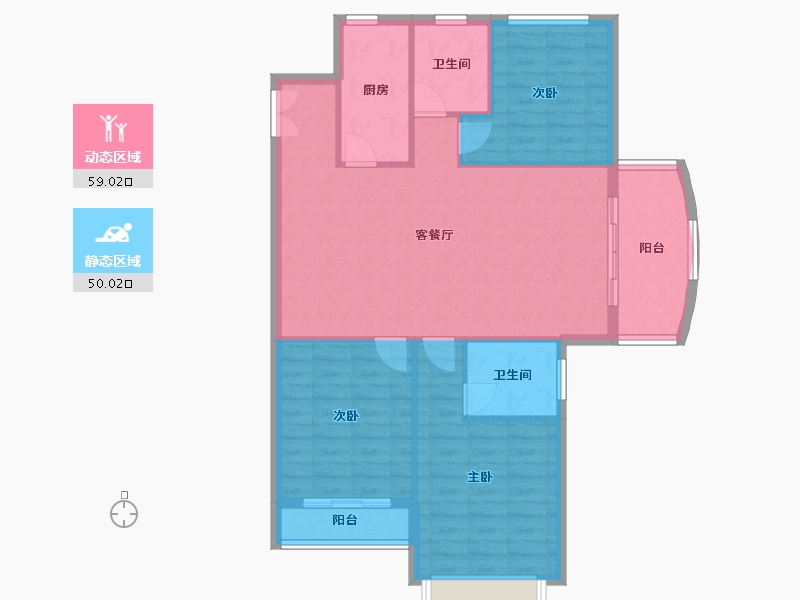 山东省-聊城市-上品嘉园-100.33-户型库-动静分区