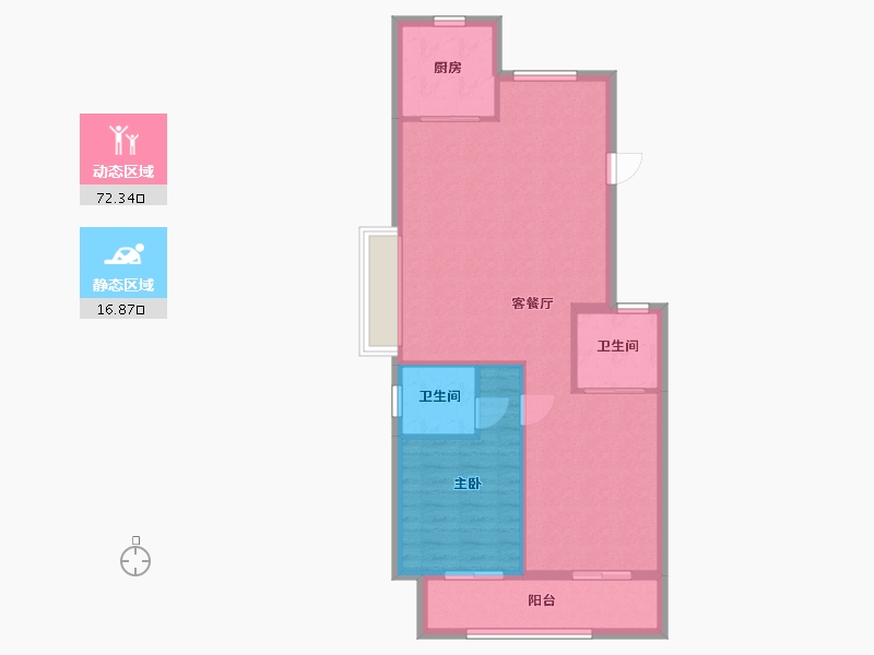 安徽省-黄山市-江南锦园-85.00-户型库-动静分区