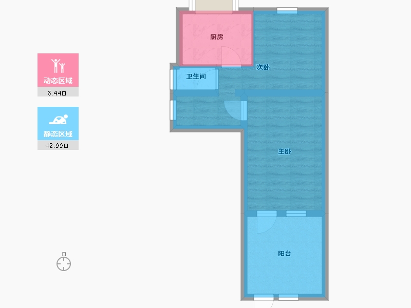 北京-北京市-虎坊路小区-40.00-户型库-动静分区