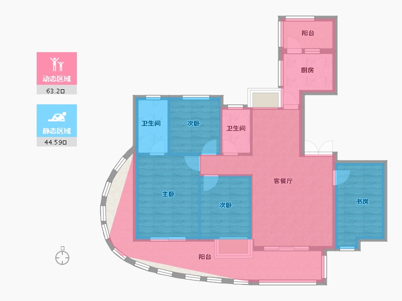 福建省-厦门市-保利叁仟栋-100.00-户型库-动静分区