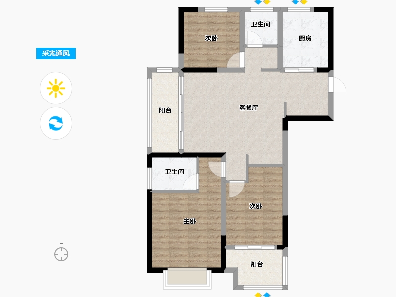 江苏省-连云港市-香堤国际天悦-91.20-户型库-采光通风