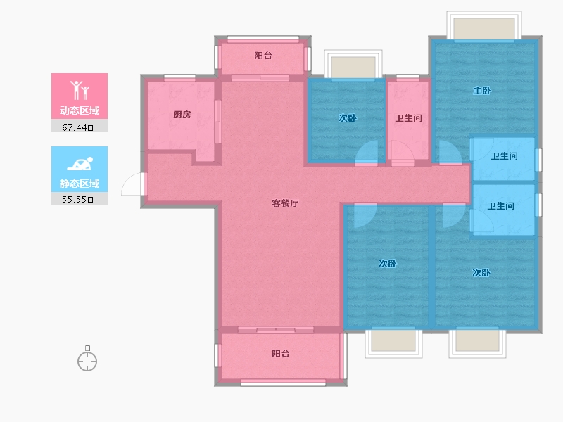 江西省-赣州市-客天下-121.00-户型库-动静分区