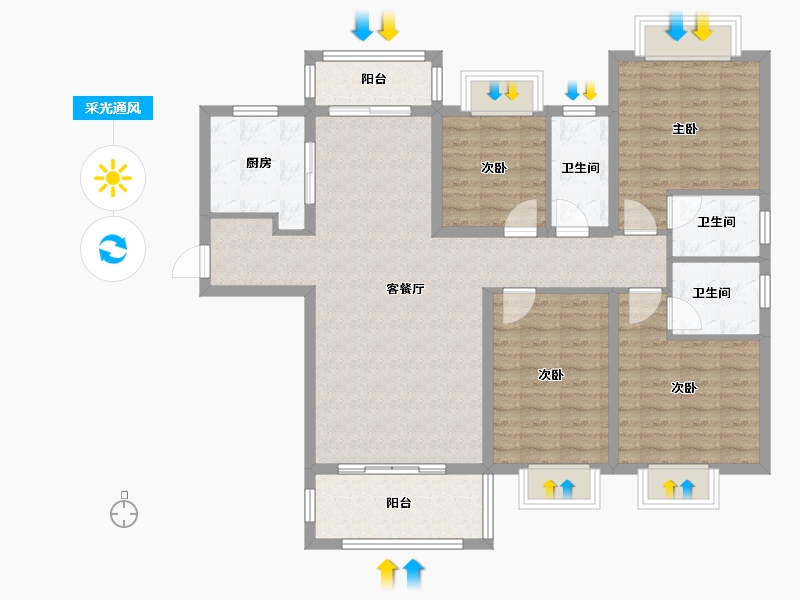 江西省-赣州市-客天下-121.00-户型库-采光通风