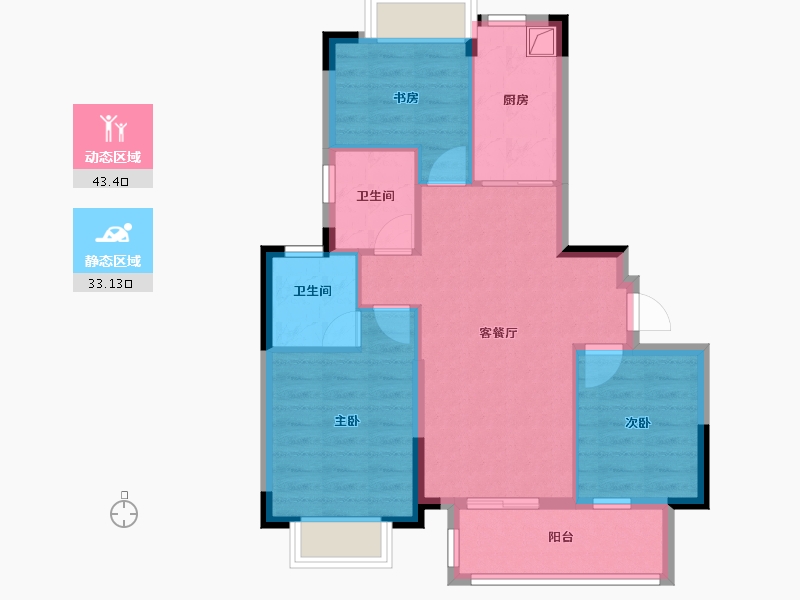 上海-上海市-嘉宝梦之春-79.44-户型库-动静分区