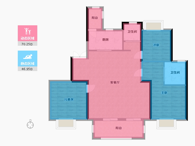 湖南省-株洲市-城发翰林府-115.40-户型库-动静分区