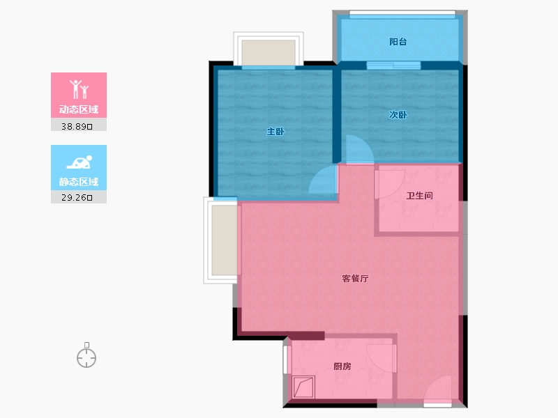 福建省-福州市-浮村新城-60.80-户型库-动静分区