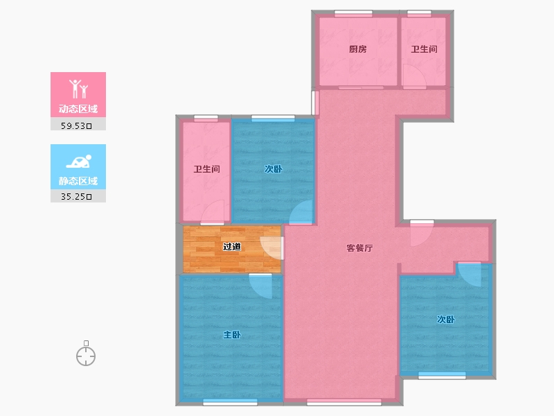 辽宁省-沈阳市-东樾城营销中心-110.00-户型库-动静分区