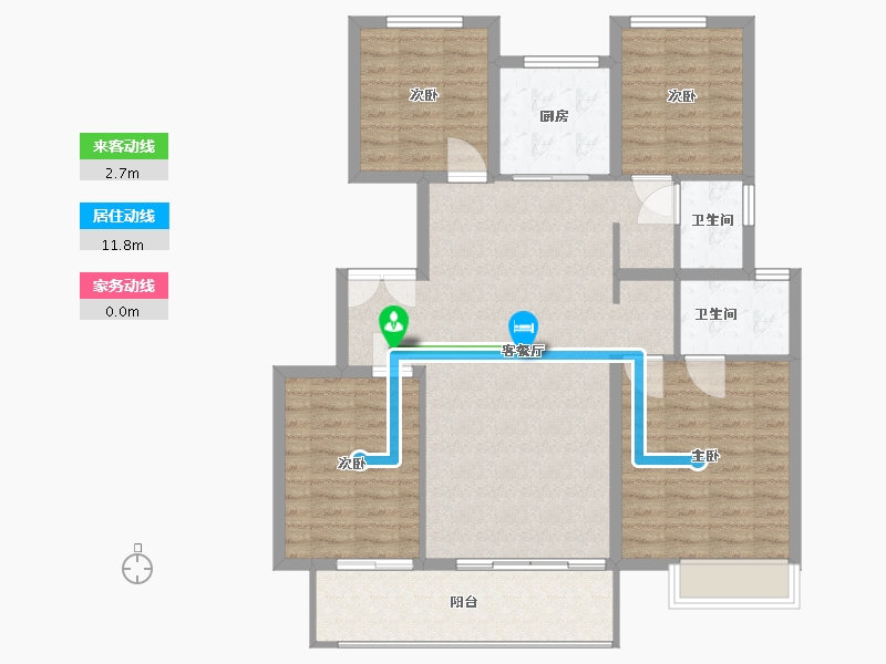 陕西省-铜川市-龙记檀府-110.00-户型库-动静线