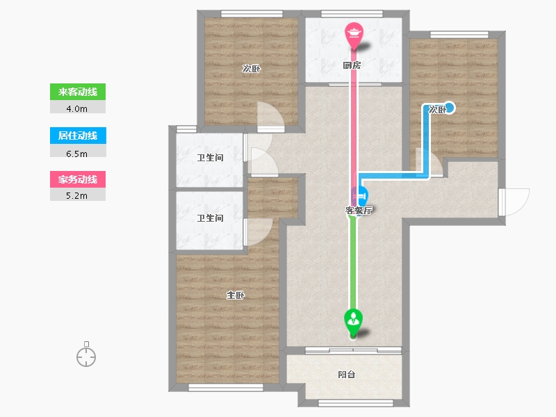 河北省-石家庄市-博雅盛世-a区-101.60-户型库-动静线