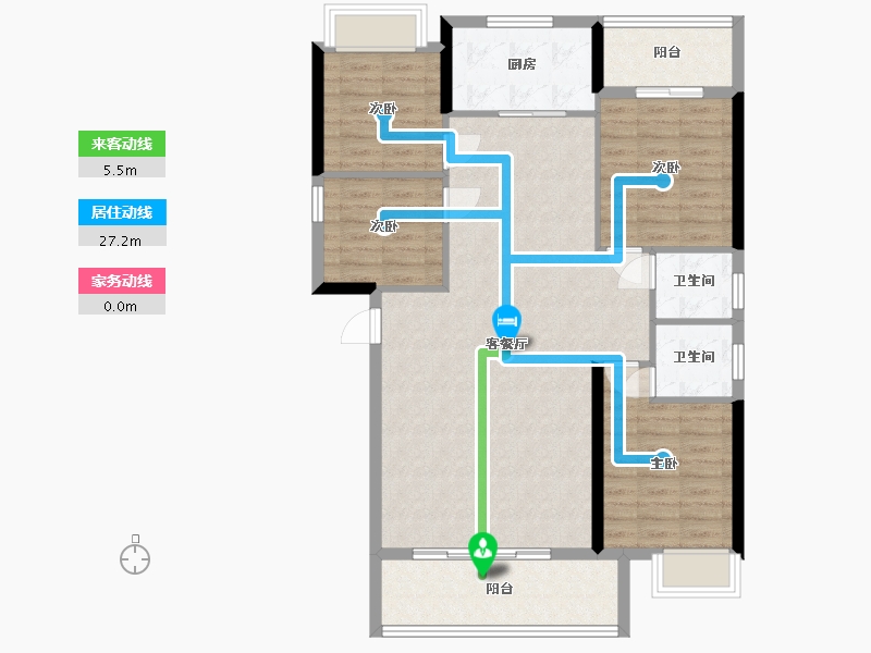 广东省-揭阳市-华泰豪庭-130.00-户型库-动静线