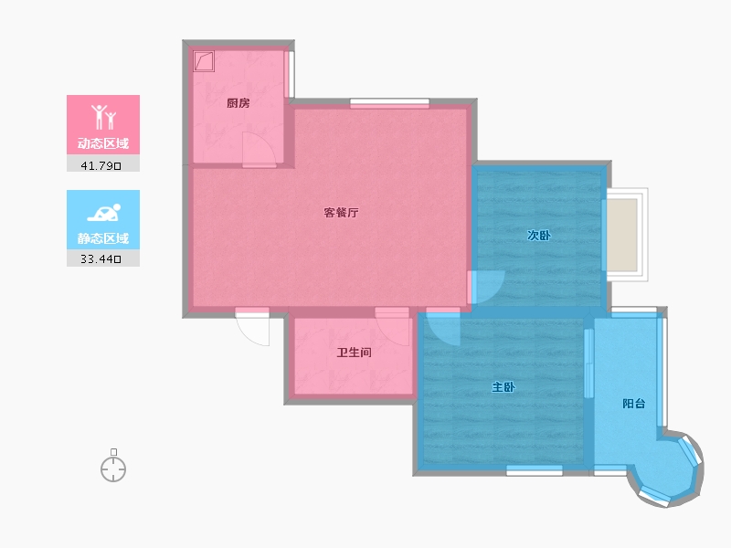 河北省-邢台市-月亮湾-66.72-户型库-动静分区