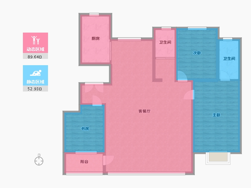 新疆维吾尔自治区-塔城地区-中天未来城-143.00-户型库-动静分区