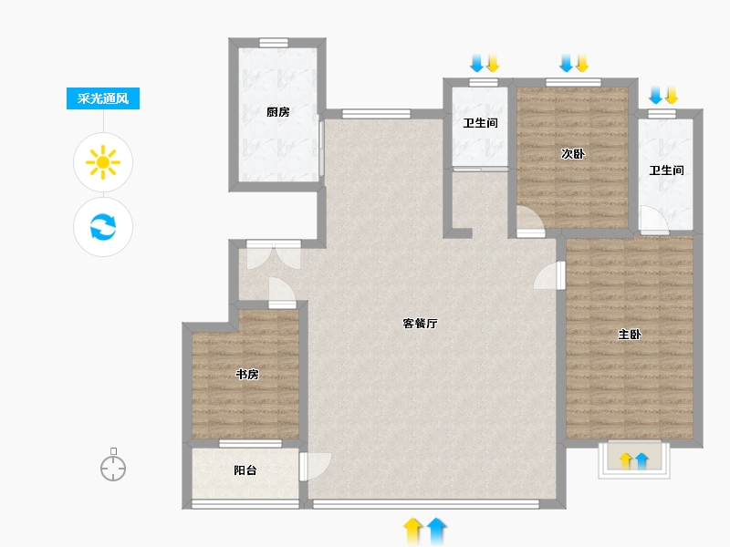 新疆维吾尔自治区-塔城地区-中天未来城-143.00-户型库-采光通风