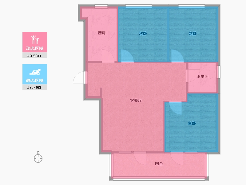 河北省-廊坊市-荣盛白鹭岛-73.50-户型库-动静分区