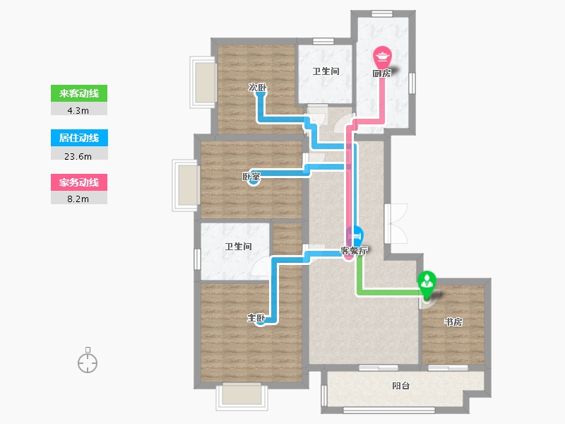 浙江省-金华市-金义颐景园-110.40-户型库-动静线