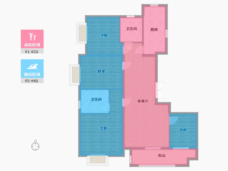 浙江省-金华市-金义颐景园-110.40-户型库-动静分区