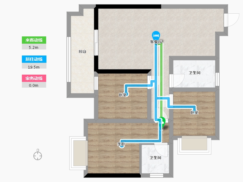 四川省-南充市-滨江壹号-70.54-户型库-动静线