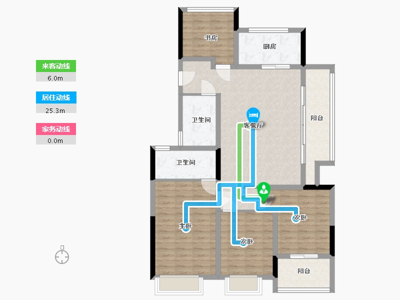 浙江省-绍兴市-泊悦府-111.20-户型库-动静线