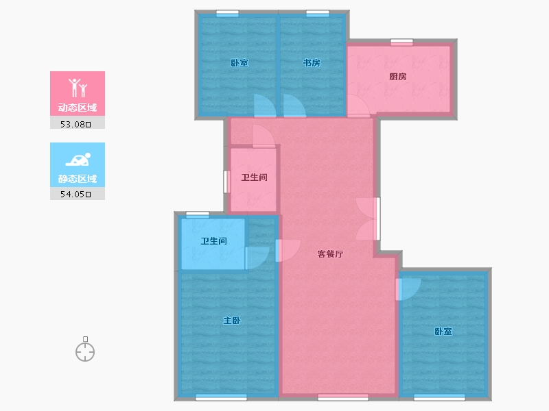 北京-北京市-奥海明月-112.00-户型库-动静分区