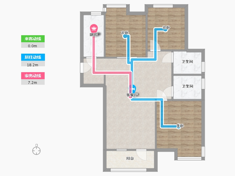 湖北省-武汉市-北辰优加青年互动社区-84.08-户型库-动静线