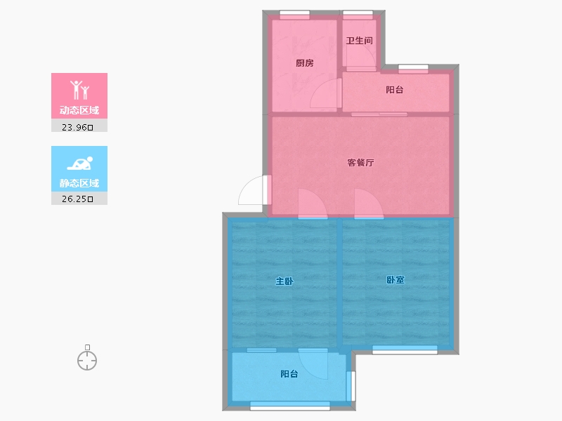 广东省-广州市-宾馆新村-51.28-户型库-动静分区