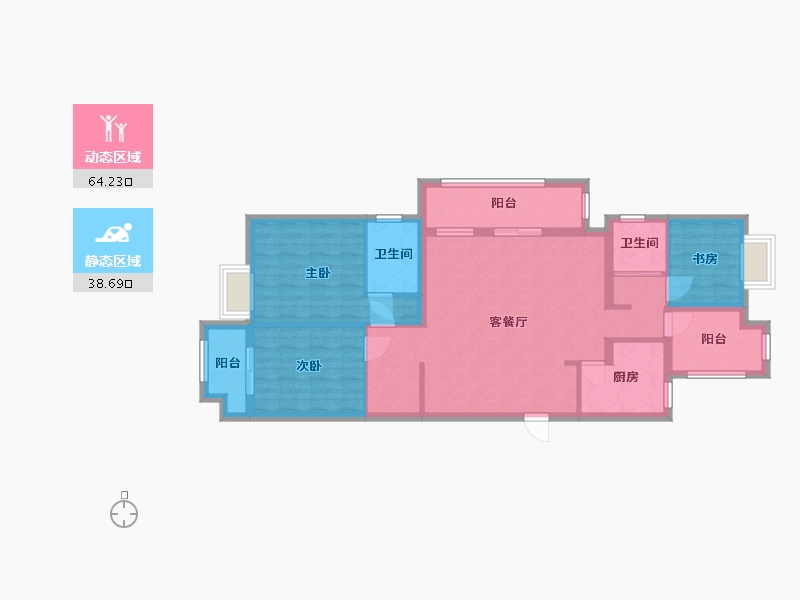 贵州省-贵阳市-花语墅-96.00-户型库-动静分区