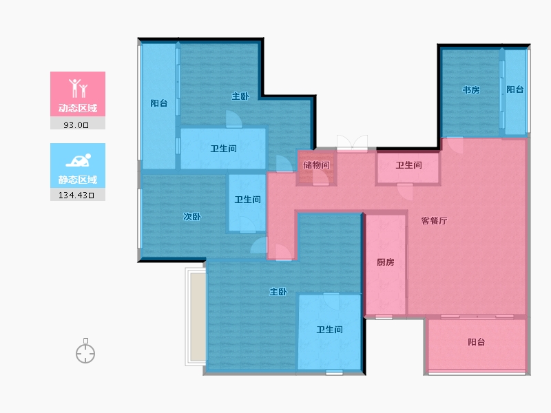 浙江省-温州市-东厦滨江上品-249.00-户型库-动静分区