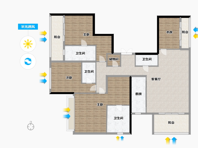 浙江省-温州市-东厦滨江上品-249.00-户型库-采光通风