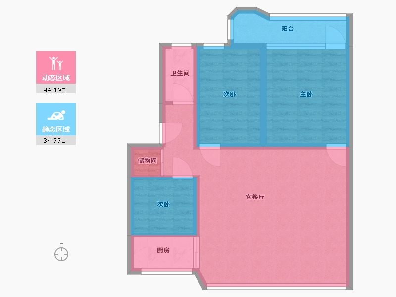 广东省-广州市-紫坭糖厂-71.00-户型库-动静分区