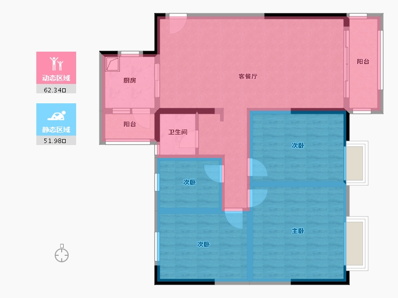 四川省-成都市-丛树新型社区-111.27-户型库-动静分区