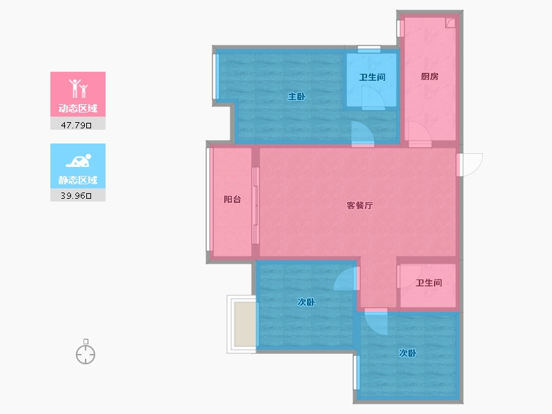 河北省-邢台市-君悦豪庭-82.40-户型库-动静分区