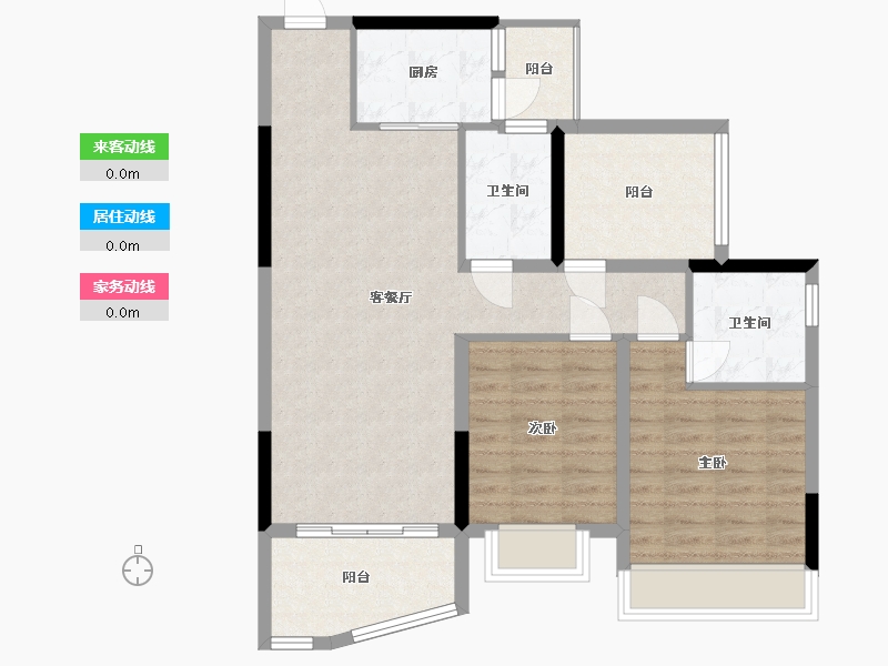 广东省-肇庆市-顺宝天誉花园-86.40-户型库-动静线