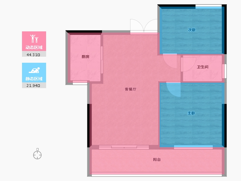 贵州省-黔东南苗族侗族自治州-福星水岸-63.04-户型库-动静分区