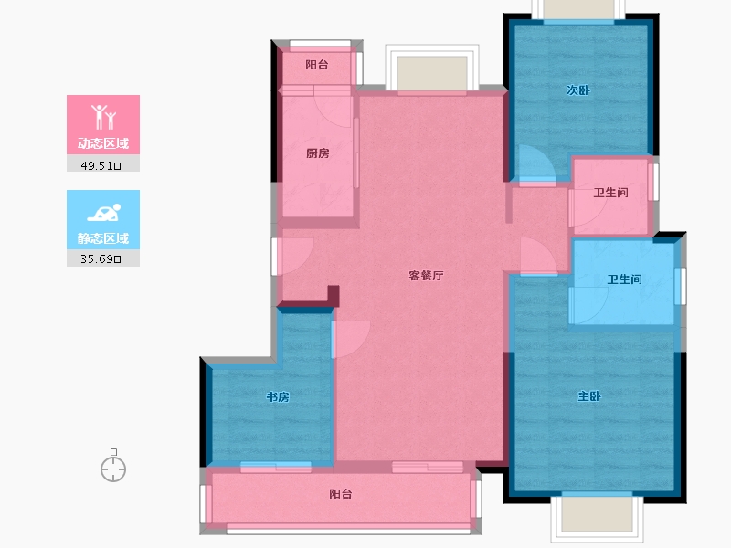 四川省-成都市-白鹭锦城-80.00-户型库-动静分区