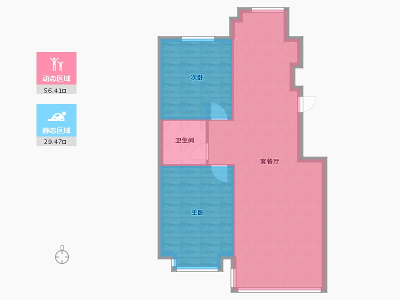 宁夏回族自治区-银川市-锦润秀府锦园-78.26-户型库-动静分区