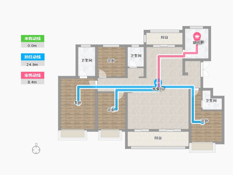 宁夏回族自治区-固原市-陕建(清岳坊)住宅项目-136.00-户型库-动静线