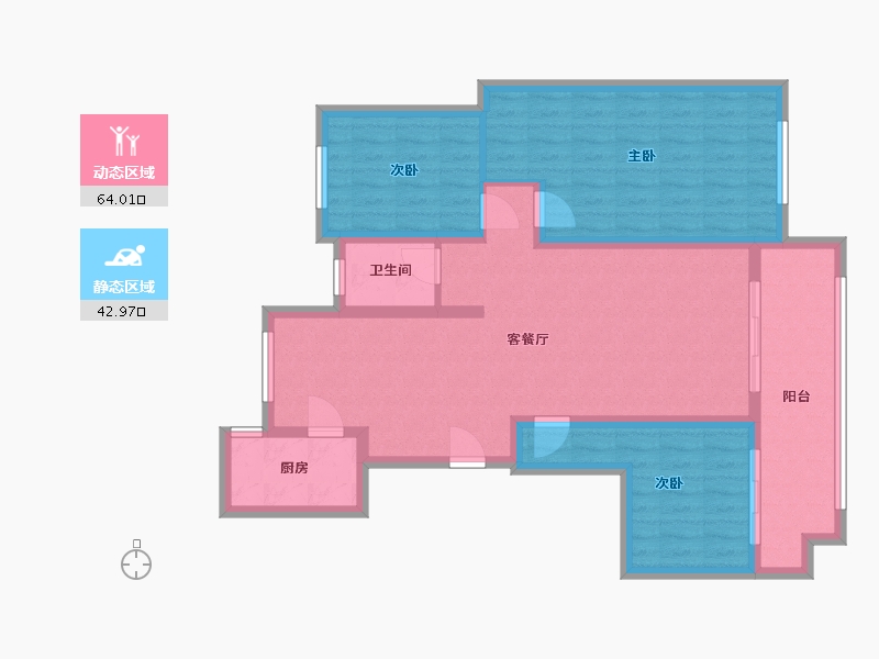 安徽省-宣城市-东湖茗院-92.39-户型库-动静分区