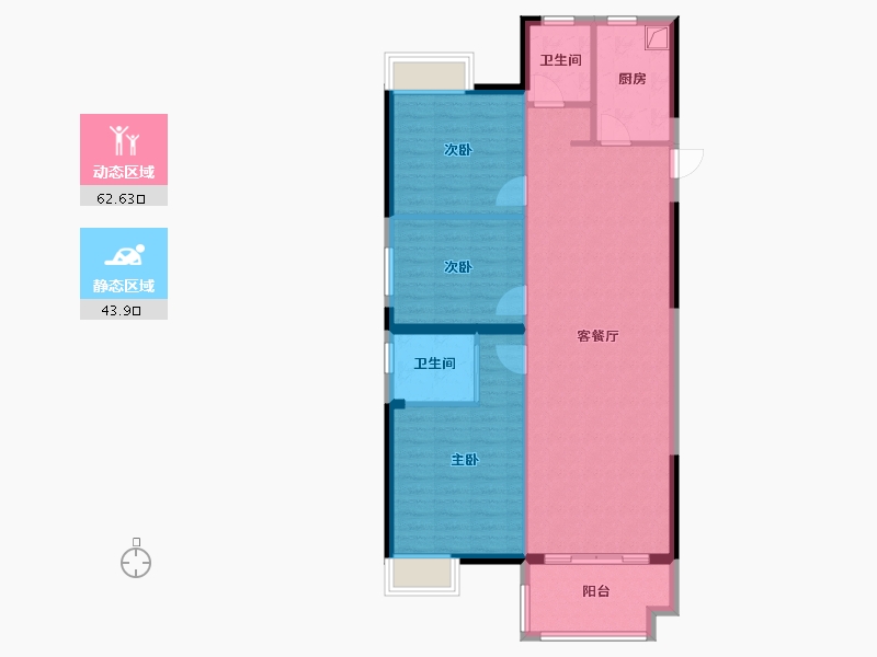 湖北省-随州市-花样年华-96.00-户型库-动静分区