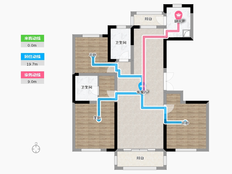 山西省-朔州市-海源滨河湾-102.00-户型库-动静线