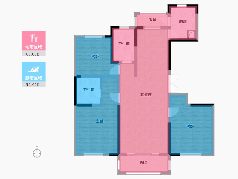 山西省-朔州市-海源滨河湾-102.00-户型库-动静分区